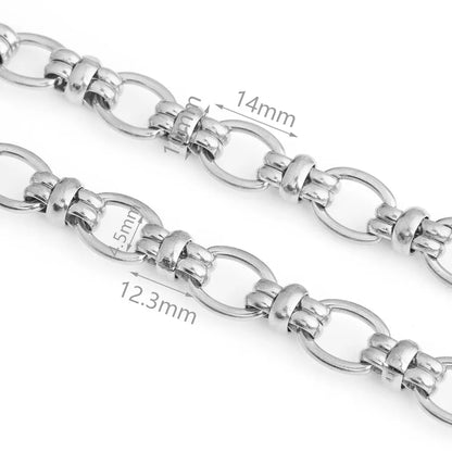 D328 Fashion Non Tarnish Vacuum Plated Stainless Steel Chain Trunk Gold Silver Plated Roller Chain for Necklace Bracelet Diy