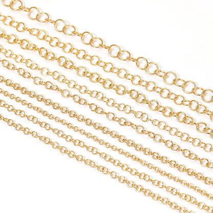 E612  Fashion Stainless Steel Roller Chain Cross Chain Extended O Chain for Jewelry Making