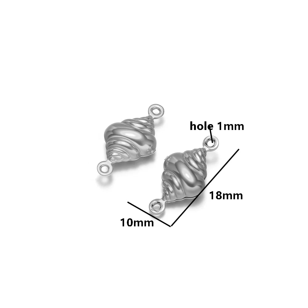 20pcs/bag Stainless Steel 18k Gold Plated Hollow Starfish Lobster Fish Shell Charms Pendant for DIY Jewelry Necklace Making