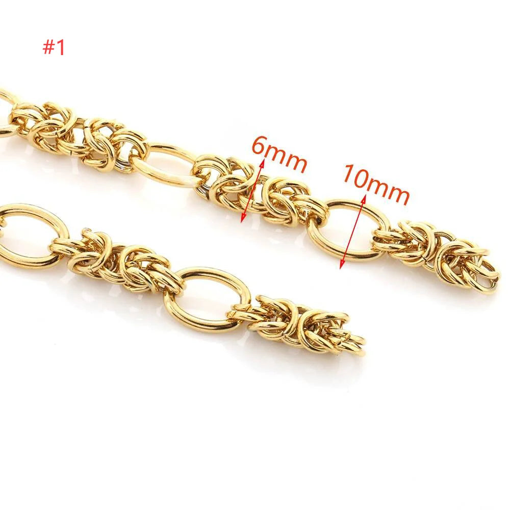 E235 Trunk Gold Silver Chain Waterproof Stainless Steel Chains Paper Clip Chains for Jewelry Custom Diy