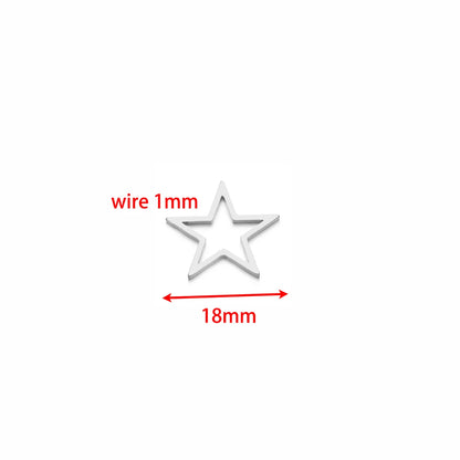 New Product Stainless Steel Gold Plated Charm Five-pointed Star Charm Pendant for DIY Jewelry Necklace Making