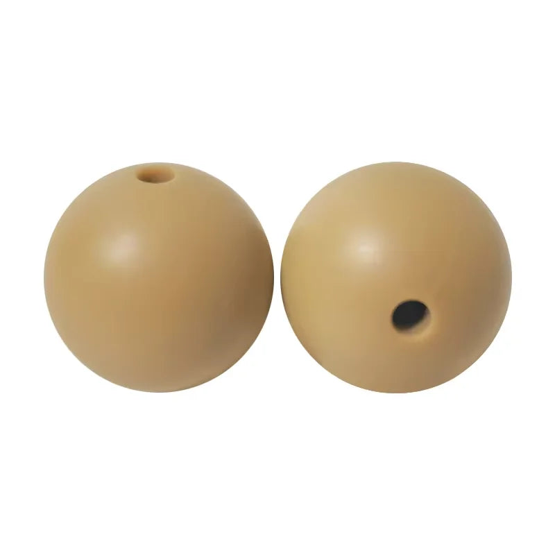 100PCS Custom Wholesale 9mm 12mm 15mm Food Grade BPA Free Baby Chew Teether Silicone DIY Beads for Pen Making Accessories