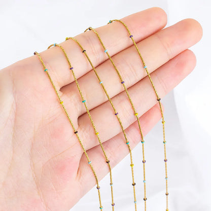 D862 High Quality Stainless Steel Chain Bead Ball Tiny Chain for Necklace Bracelet Permanent Jewelry Diy