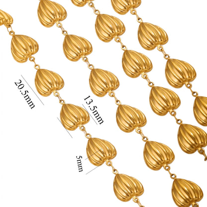 A2836 Amazing Hot Sea Ocean Shell Chain Gold Plated Cross Chain for Necklace Bracelet Making Diy