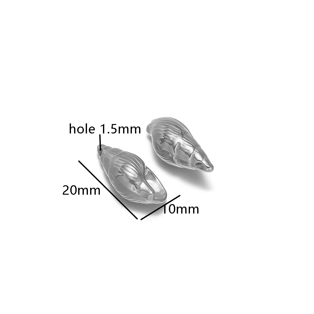 Wholesale 18k Gold Plated Stainless Steel Snail Turtle Starfish Eephant Charm Pendant for DIY Necklace Jewelry Making