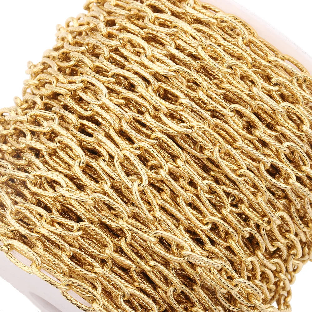 A716 Non Tarnish Gold Silver Stainless Steel Chain,oval High Quality Necklace Bracelet Chain Jewelry Accessory