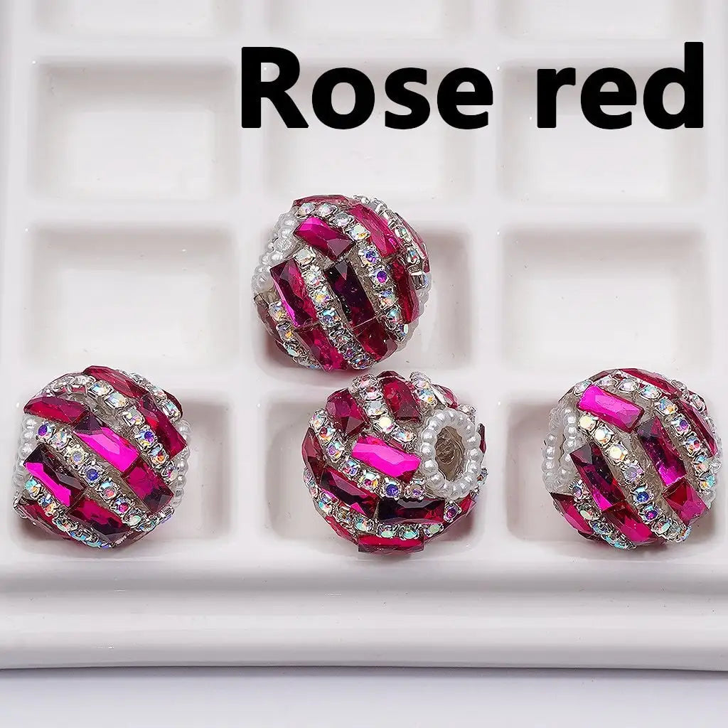 New Acrylic Chain Big Red Cherry Beads Heavy Round Pronged Clasp Chain Loose Bead Stringing Pen Accessory