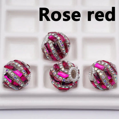 New Acrylic Chain Big Red Cherry Beads Heavy Round Pronged Clasp Chain Loose Bead Stringing Pen Accessory