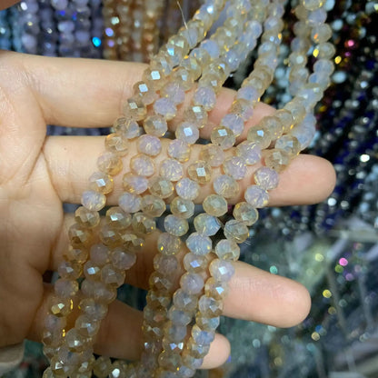 Wholesale Round Crystal 2/3/4/6/8/10/12mm Rondelle Glass Faceted Beads for DIY Jewelry Making