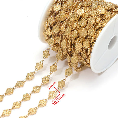 D864 Waterproof Stainless Steel Chain Heart cat Paw Shape Bulk Link Roll Chain for Necklace Bracelet Diy
