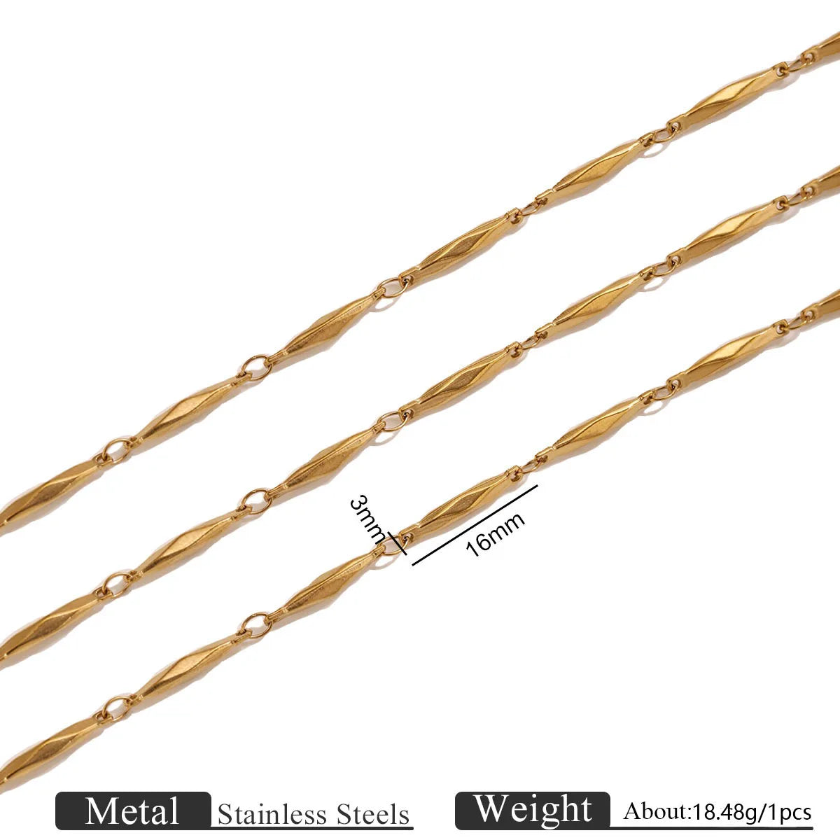D704 Non Tarnish Fashion Stainless Steel Chain Bulk Link Necklace Bracelet Making Chain for Jewelry Diy