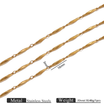 D704 Non Tarnish Fashion Stainless Steel Chain Bulk Link Necklace Bracelet Making Chain for Jewelry Diy