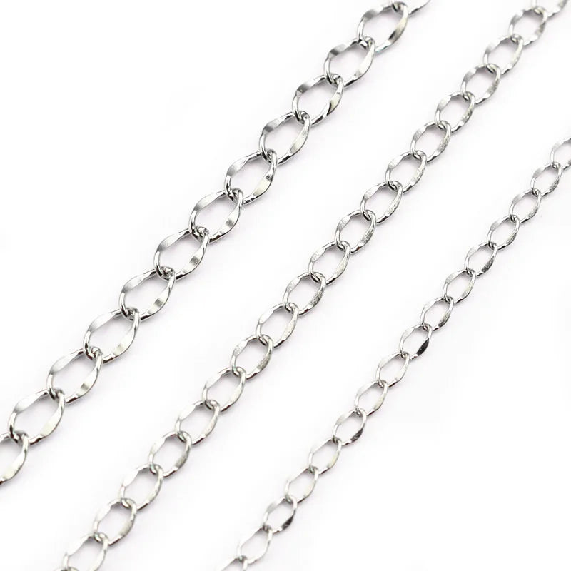 E608 Fashion Stainless Steel Extension Chain Cross Chain Extended Chain for Jewelry Making