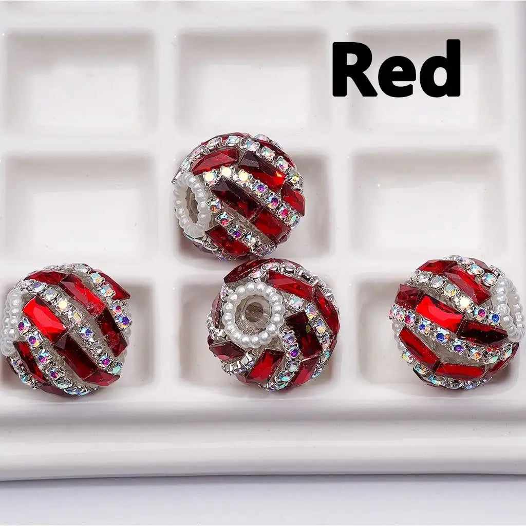 New Acrylic Chain Big Red Cherry Beads Heavy Round Pronged Clasp Chain Loose Bead Stringing Pen Accessory