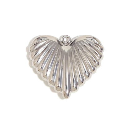 Fashion Stainless Steel 18k Gold Plated Heart Lock Flower Charms Pendant for DIY Jewelry Necklace Making