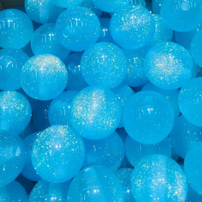 16mm   200pcs Acrylic  Star River Series Resin Shinny Glitter Beads for Pen Chunky  Necklace DIY Jewelry Making