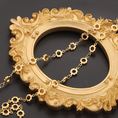 D145 Hot Non Tarnish 18k Gold Plated Stainless Steel Necklace Bracelet Chain Jewelry Making Findings Wholesale