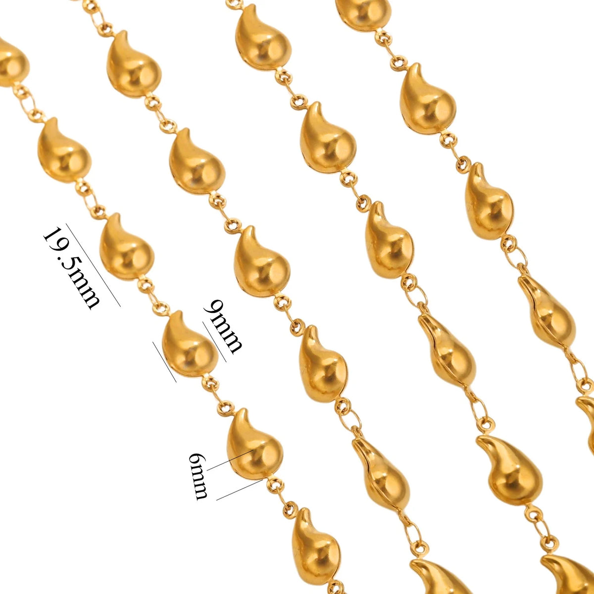 A2836 Amazing Hot Sea Ocean Shell Chain Gold Plated Cross Chain for Necklace Bracelet Making Diy