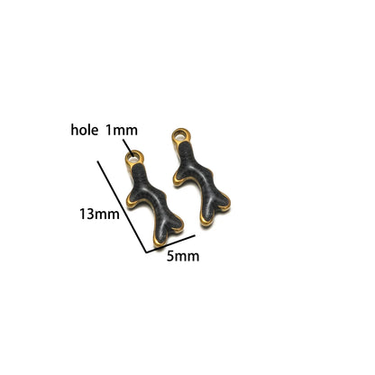18k Gold Plated Stainless Steel Double-sided Enamel Starfish Charm Pendant for Handmade Necklace Jewelry Making