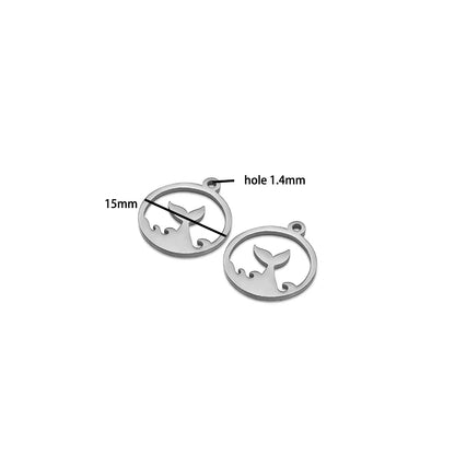 DIY Pendants Stainless Steel 18k Gold Plated Hollow Cactus Butterfly Star Sun Eyes Charm Pendants for Jewelry Necklace Making