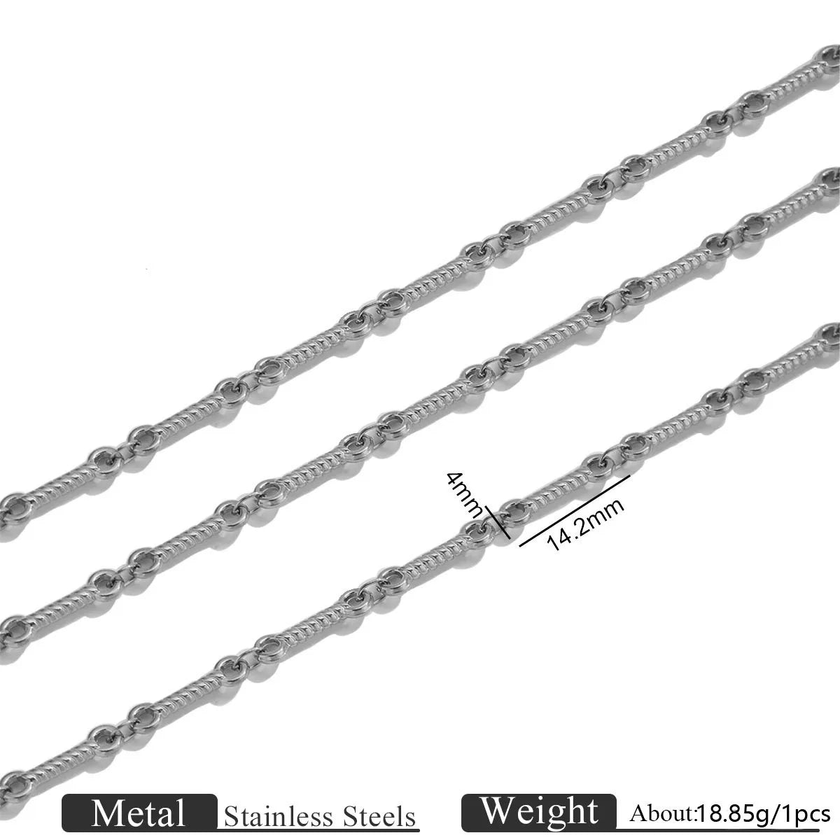 D704 Non Tarnish Fashion Stainless Steel Chain Bulk Link Necklace Bracelet Making Chain for Jewelry Diy