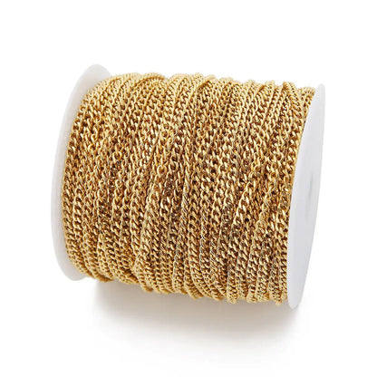A1527 High Quality 18k Gold Stainless Steel Chain 3.5mm Bulk Jewelry Chain Accessory for Diy Making