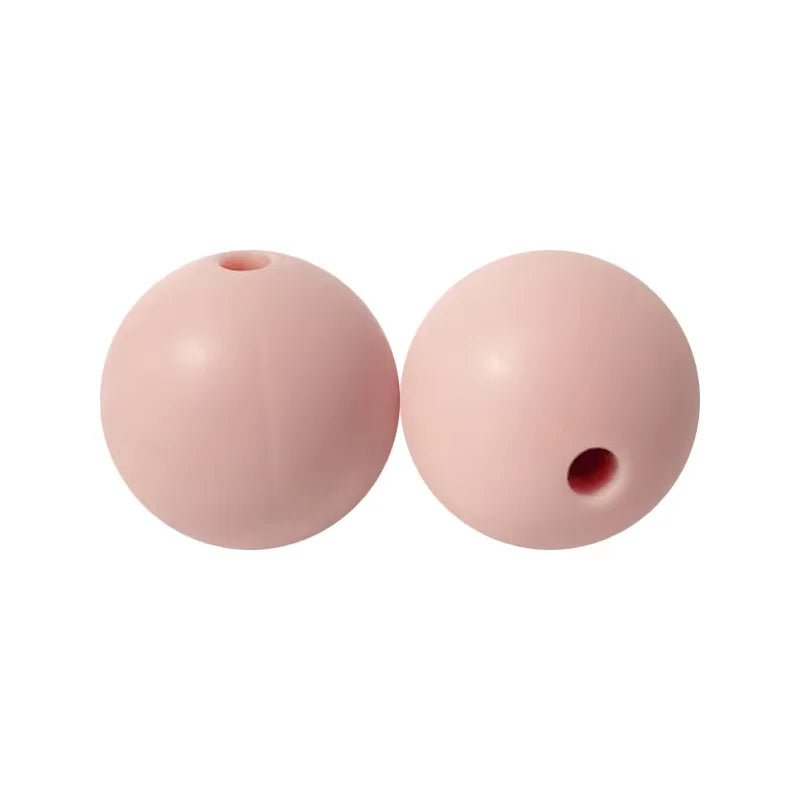 100PCS Custom Wholesale 9mm 12mm 15mm Food Grade BPA Free Baby Chew Teether Silicone DIY Beads for Pen Making Accessories