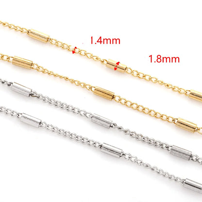 B4491 Roller Gold Plated Chain Vacuum Stainless Steel Chain Ball Beads Chain for Jewelry Making