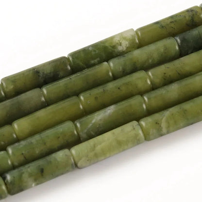 4x13mm Natural Round Tube  Stone Beads Jade Howlite Lapis Lazuli Quartz Tiger Eye Gemstone Bead for DIY Jewelry Making