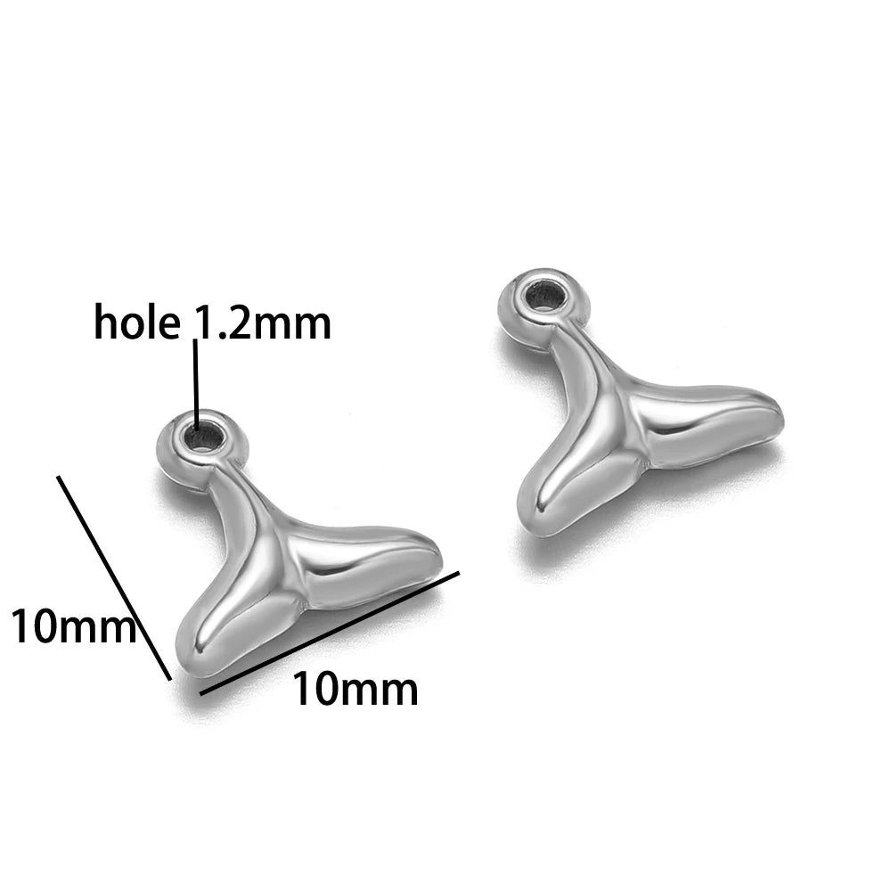 Special Design 18k Gold Plated Stainless Steel Fishtail Star Charm Pendant for Jewelry Making Accessories