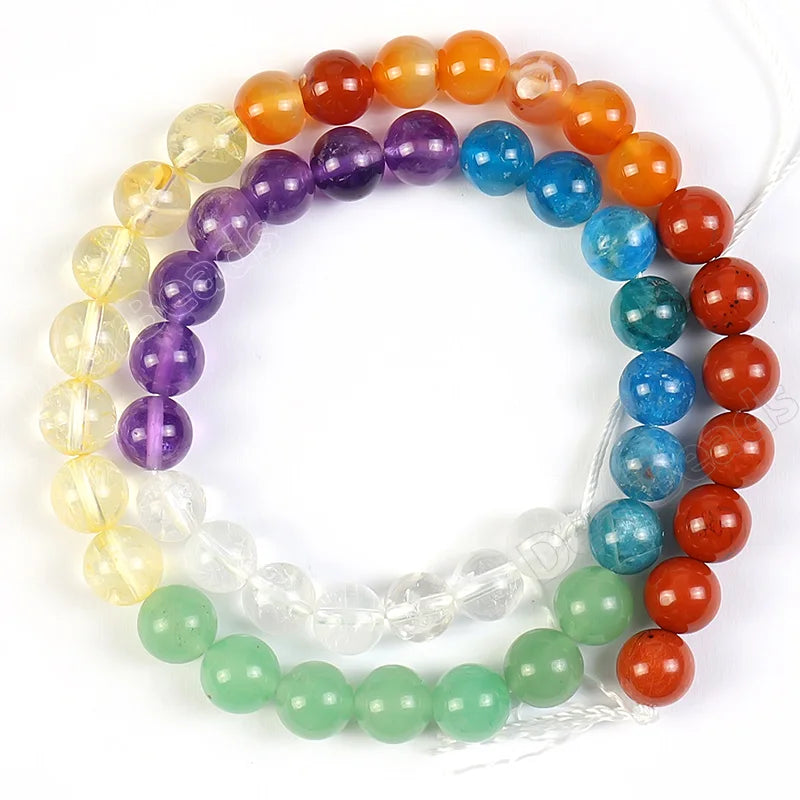 Wholesale Natural Stone Beads Amethyst Citrine Rose Quartz Crystal Gemstone Bead for DIY Jewelry Making 4 6 8 10 12 MM, 38CM