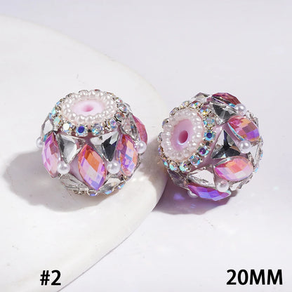 Vibrant Multi Color Marquise Acrylic Beads with Triangle AB Rhinestone Chain for DIY Beadable Pen Keychain Handcrafts Wholesale