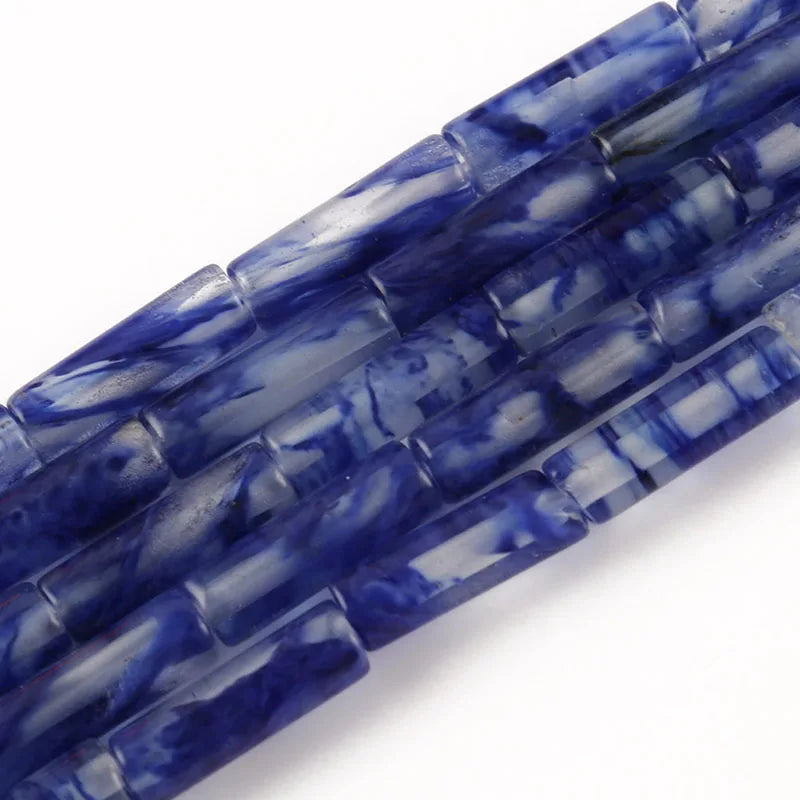 4x13mm Natural Round Tube  Stone Beads Jade Howlite Lapis Lazuli Quartz Tiger Eye Gemstone Bead for DIY Jewelry Making