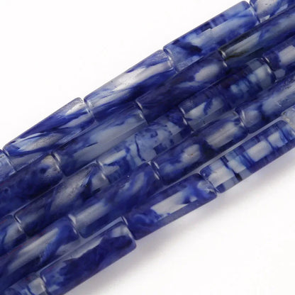 4x13mm Natural Round Tube  Stone Beads Jade Howlite Lapis Lazuli Quartz Tiger Eye Gemstone Bead for DIY Jewelry Making