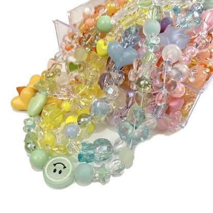 DIY Transparent Acrylic Beads Handmade Material for Jewelry Making  Bracelet Mobile Phone Chain Mixed Shapes Key Chain