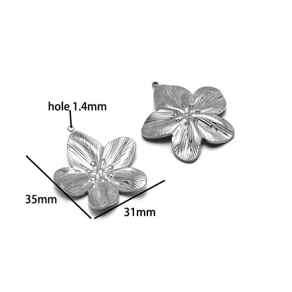 Vintage  DIY Charm 18k Gold Plated Stainless Steel Sun Starfish Flower Charm Pendant for Handmade Necklace Jewelry Making