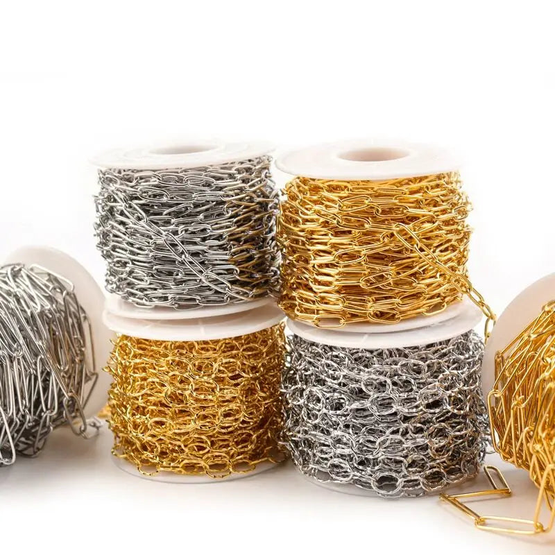 B460 Wholesale Price Stainless Steel Accessory Paper Clip Chain O Chain Jewelry for DIY Making