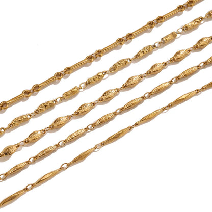 D704 Non Tarnish Fashion Stainless Steel Chain Bulk Link Necklace Bracelet Making Chain for Jewelry Diy