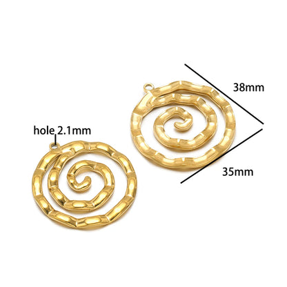 Vintage  DIY Charm 18k Gold Plated Stainless Steel Sun Starfish Flower Charm Pendant for Handmade Necklace Jewelry Making