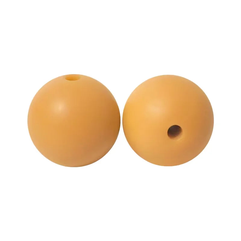 100PCS Custom Wholesale 9mm 12mm 15mm Food Grade BPA Free Baby Chew Teether Silicone DIY Beads for Pen Making Accessories