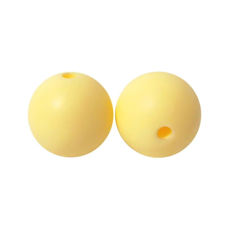 100PCS Custom Wholesale 9mm 12mm 15mm Food Grade BPA Free Baby Chew Teether Silicone DIY Beads for Pen Making Accessories