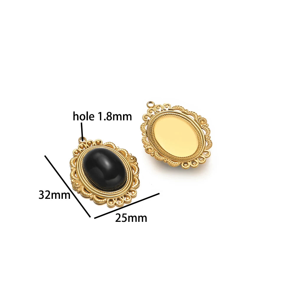 Wholesale Stainless Steel 18k Gold Plated Enamel Elephant Pineapple Heart Zircon Charm Pendant for Jewelry Necklace Making