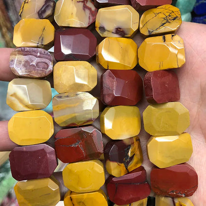 Natural Gemstone Faceted Irregular Faceted Freeform Flat Rectangle Polygon Beads Strand for Jewelry Making Bracelets Necklaces
