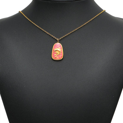 Vintage 18k Gold Plated Stainless Steel Oval Enamel Dolphin Charm Pendant for DIY Necklace Jewelry Making Accessories