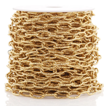 B648 18kgold Silver Plating Paper Clip Chain Wholesales Flat Stainless Steel Chain Simple Style Chains Jewelry