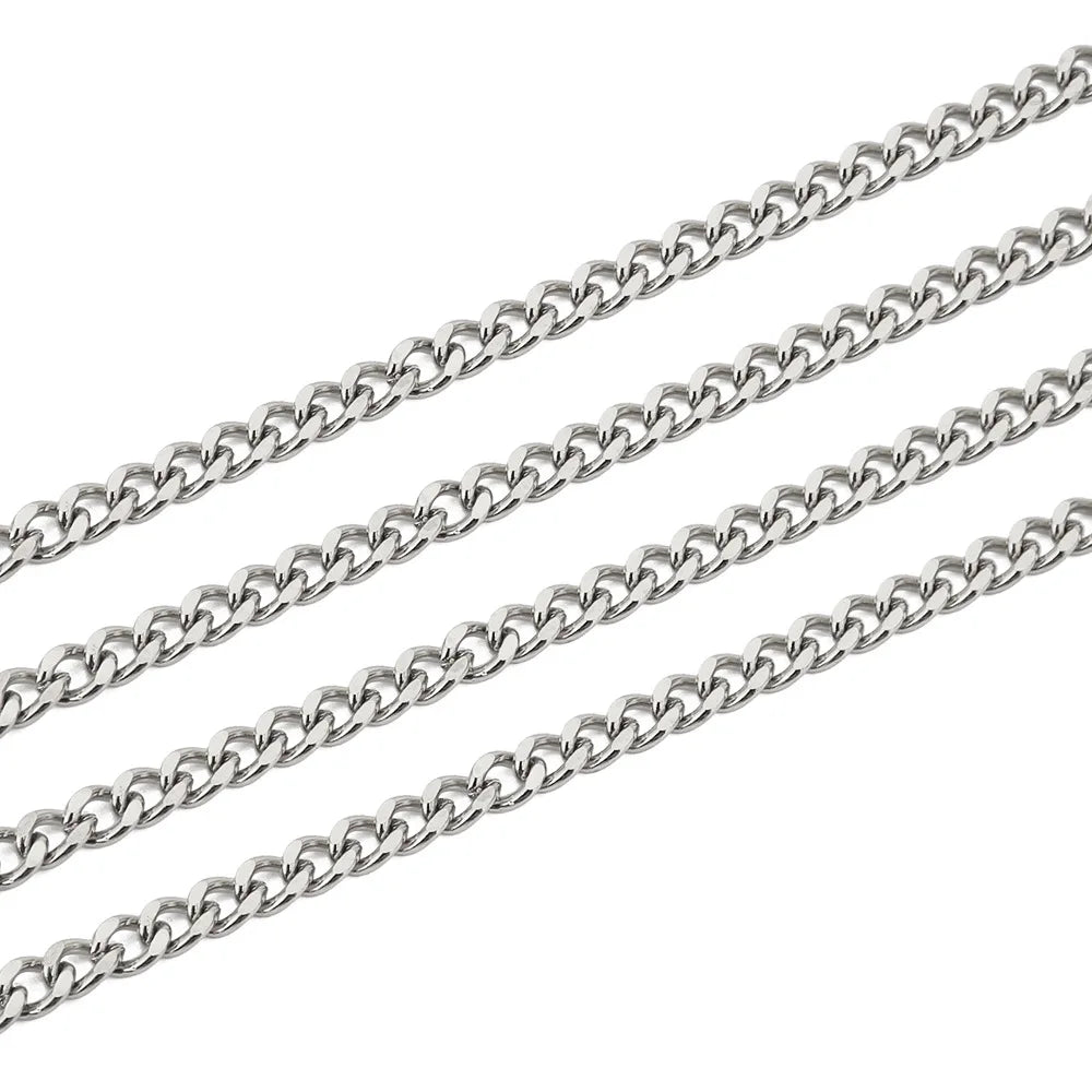 A1527 High Quality 18k Gold Stainless Steel Chain 3.5mm Bulk Jewelry Chain Accessory for Diy Making