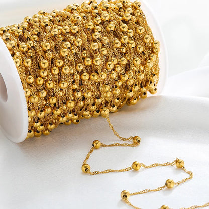 A2720 Non Tarnish 18k Gold Silver Stainless Steel Chain Bulk Necklace Bracelet Jewelry Making Chain Accessory