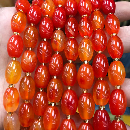 New Natural 8x12mm Rice Dyed Rainbow Colorful Agate Loose Bead, Mutil-color Agate Tourmaline for DIY Women Jewelry Making