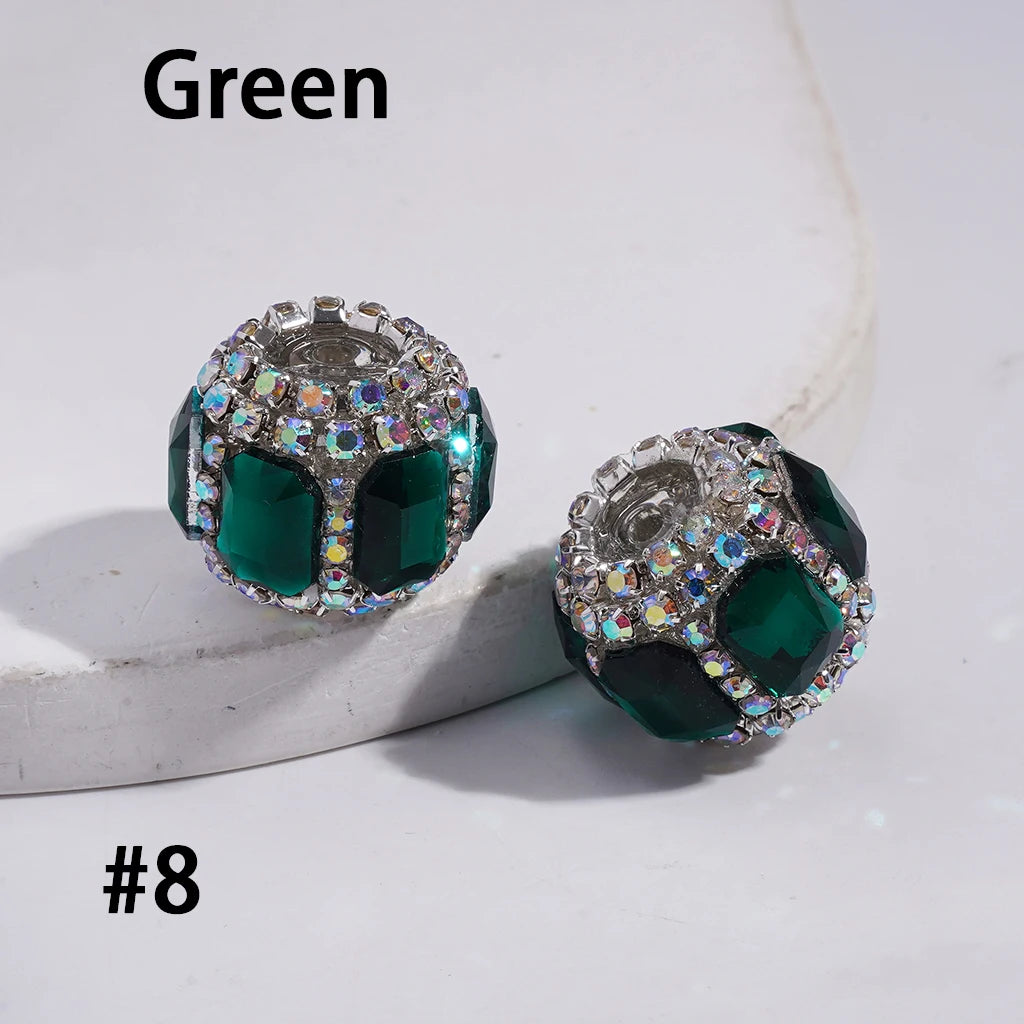 Multi-colored Rhinestone Chain with Rectangle Diamond-Shaped and Clear Round Acrylic Beads-DIY Crafting Accessory