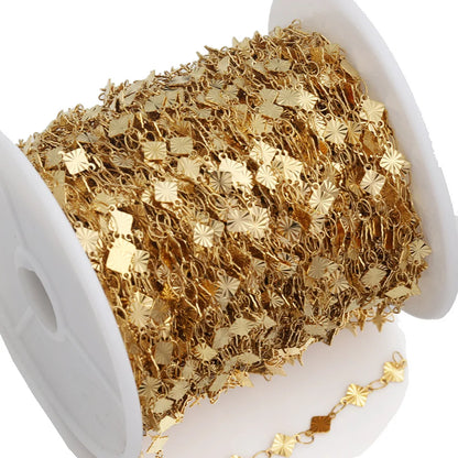 D1012 Amazing Hot Flower Stainless Steel Chain 18k Pvd Gold Plated Waterproof Chain for Necklace Bracelet Making